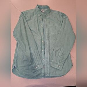 Lands' End Men's Canvas Casual Button Down Shirt - Light Green